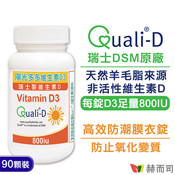 赫而司-陽光多多維生素D3-非活性維生素D3-維他命D3 800IU錠-情境圖